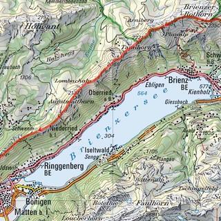 Tour Brienzergrat, Karte: Bundesamt für Landestopografie swisstopo