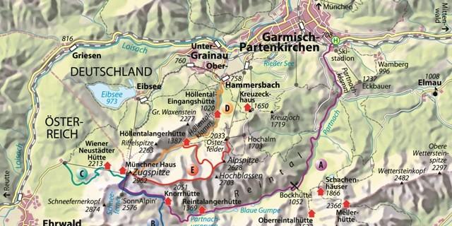 Karte - Karte Österreichisches Schneekar Route C. Foto: Christian Rolle