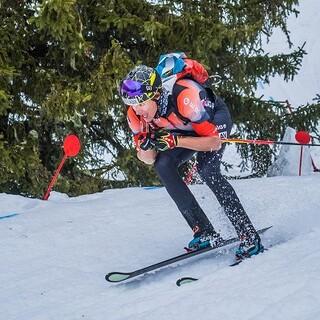Stefan Knopf (DAV Berchtesgaden) in der Abfahrt des Sprint Weltcups im französischen Flaine - Foto: SkiMoStats