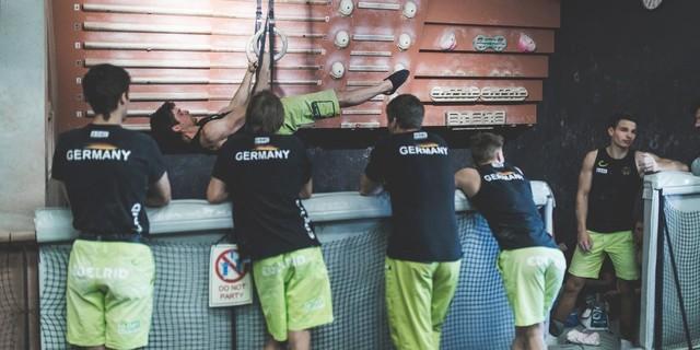 Team Germany beim Training in Tokio, Foto: DAV/Klaus Listl