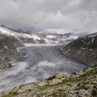 Gletscher, wie hier der Hintereisferner in den Ötztaler Alpen, verlieren in Folge des Klimawandels deutlich an Masse