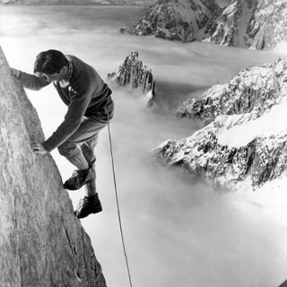 Walter Bonatti am Mont Blanc; Foto: DAV/Archiv