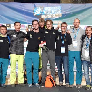 Das deutsche Team nach erfolgreicher Teilnahme beim Paraclimbing Cup in Edinbugh 2017