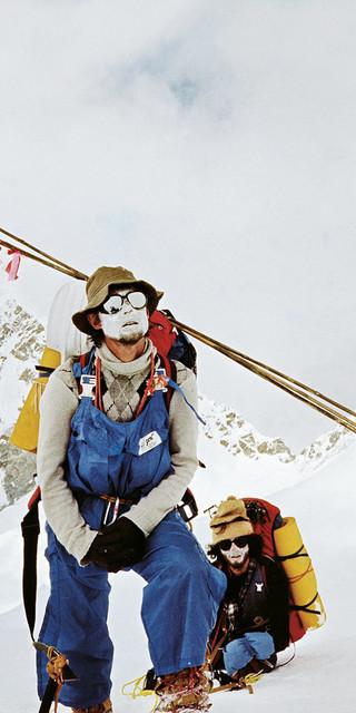 Kurtyka mit Alex McIntyre 1981 am Makalu (8485 m), Foto: J. Kukuczka