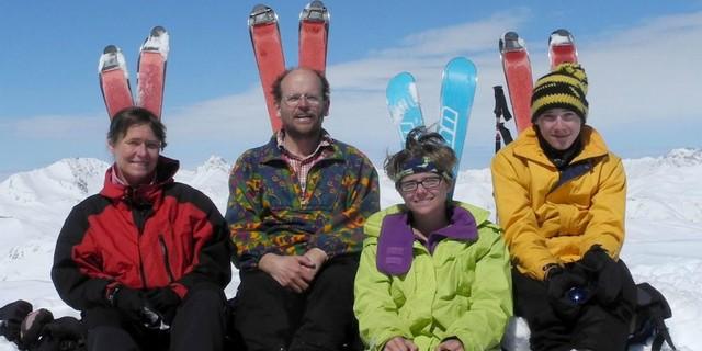 Familie Glasl auf Skitour