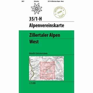 Titelblatt Historische Karte Zillertal West mit Hintergrund