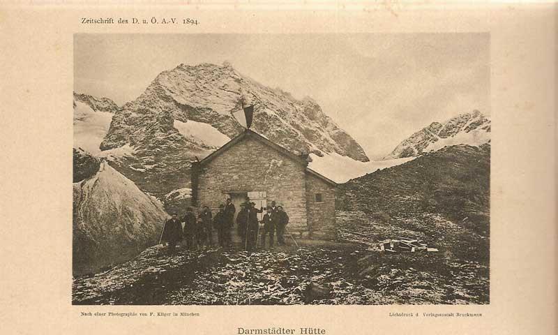 125 Jahre Darmstädter Hütte - Einweihung der Darmstädter Hütte 1889