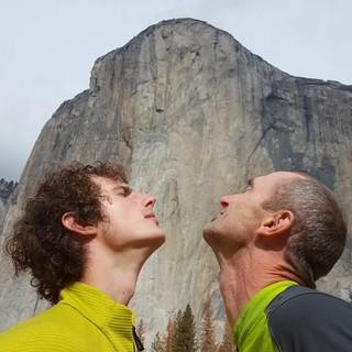 Adam Ondra mit seinem Vater unter der Nose, Foto: privat