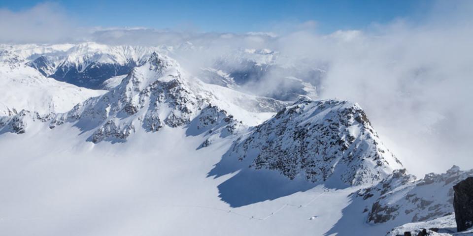 Aufstieg über den Sesvenna-Gletscher - mit Muntpitschen