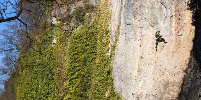 Toprope-Klettern im ehemaligen Klettergarten bei San Lorenzo Dorsino, Foto: Dolomiti Open