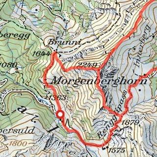 Tour Morgenberghorn, Karte: Bundesamt für Landestopografie swisstopo
