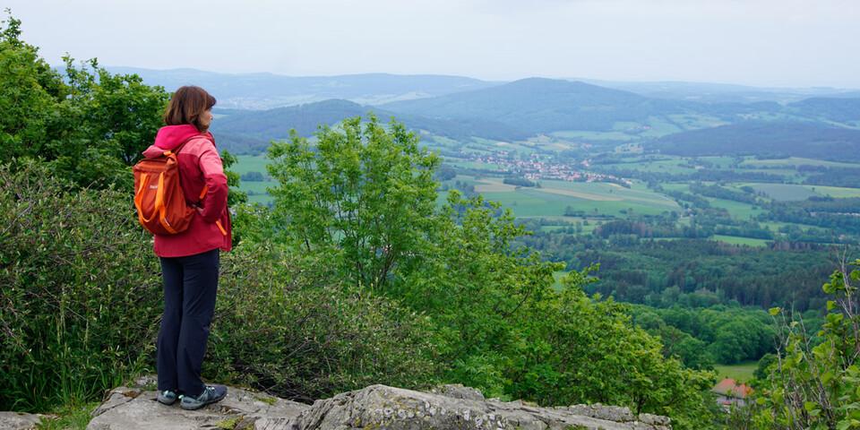 Die Milseburg ist die höchste Erhebung der Kuppenrhön mit groben Blockhalden von Erosion freigelegtem und gesprungenem Basalt. Foto: Joachim Chwasczca
