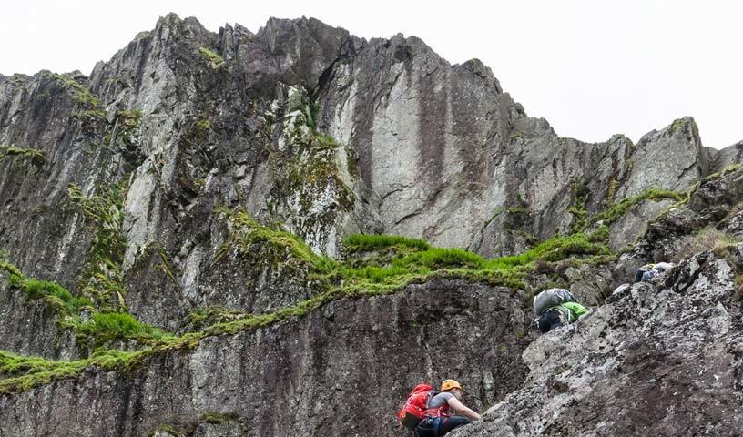 Alpiner Hauch - Der Gillercomb Nordostpfeiler ist steil, griffig und von wildem Ambiente – aber nur bei trockenem Wetter zu empfehlen.