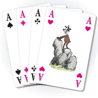 Asse im Kartenspiel mit Gämschen, Foto: JDAV