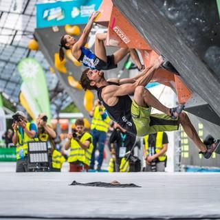 Jan Hojer gewann den Boulderweltcup in München 2017 (Foto: DAV / Nils Noell)