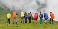 Bergtour im Nebel; Foto: Jubiarchiv/Behrendes