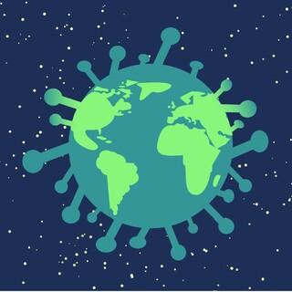 Illustration Corona - Virus als Erdkugel; Bild: Miroslava Chrienova auf Pixabay