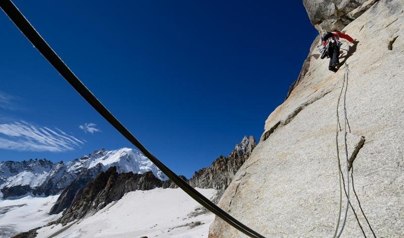 Promontoire de l’Aiguille sans Nom - Granit überm Gletscher. In der „Tajabone“ am Promontoire de l’Aiguille sans Nom