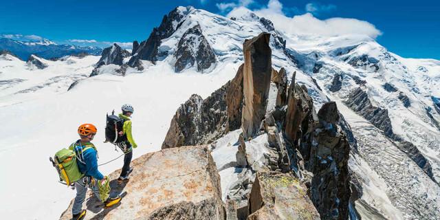 Bergsteiger am Cosmiqugrat. Foto: DAV/R. Gantzhorn