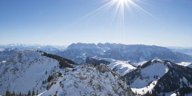 Ausblick vom Geigelstein - Herzstück der Bergsteigerdörfer Schlechin und Sachrang (Foto: www.publicdesign-fotografie.de)