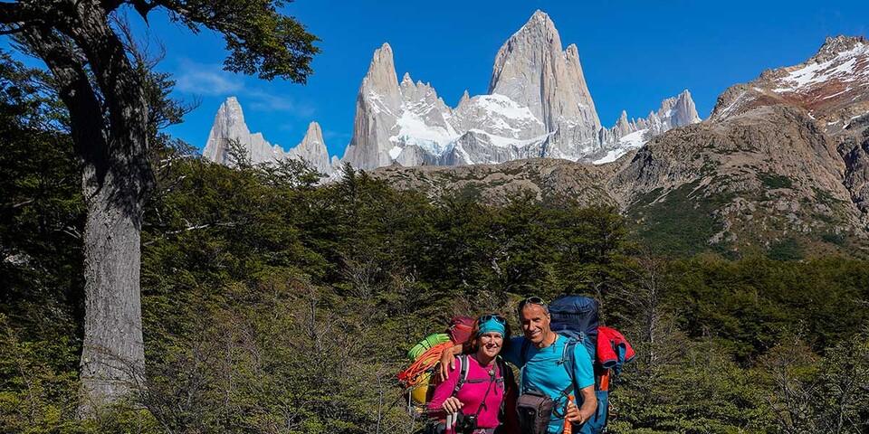 Zusammen die Welt erkunden: Ralf Dujmovits und Nancy Hansen 2019 in Patagonien. Foto: Ralf Dujmovits