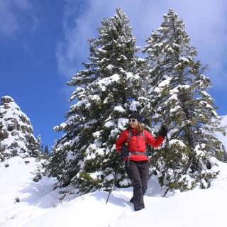 Bei höher gelegenen Gipfeltouren können Schneeschuhe bereits recht sinnvoll sein. Foto: DAV/Pröttel