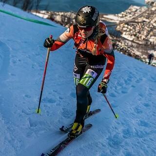 Tatjana Paller (DAV Tölz) beim letzten Vertical der Saison in Norwegen - Foto: SkiMoStats
