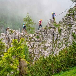 Abstand im Klettersteig, Foto: JDAV/Silvan Metz