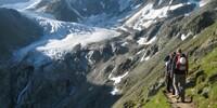 Anmarsch zum Taschachferner, Ötztaler Alpen, Tirol, Österreich
