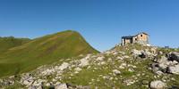 Die Schweizer Carschinahütte (2236 M) nördlich von St. Antönien. Foto: Ute Watzl