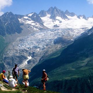 Blick zum Trientgletscher, Montblancmassiv, Frankreich