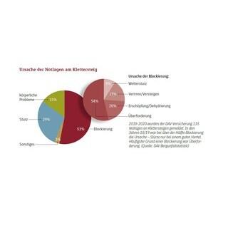 Abbildung 1: Ursachen für Notlagen am Klettersteig (Quelle: DAV Unfallstatistik)