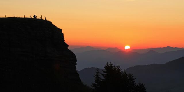 Sonnenaufgang an der Ebenalp – wunderschöner Beginn eines traumhaften Tages im Alpstein! Foto: Silvia Schmid