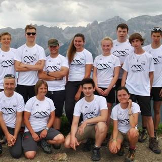 Auf dem Helm-Gipfel – im Hintergrund die Sextener Dolomiten