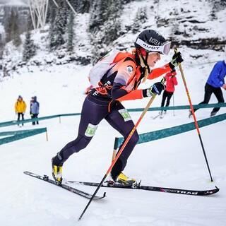 Tatjana Paller läuft im letzten Sprint der Saison auf Platz vier. - Foto: SkiMoStats