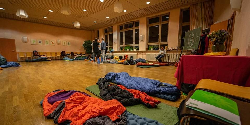 Übernachtung in der Schule, Foto: JDAV/Silvan Metz