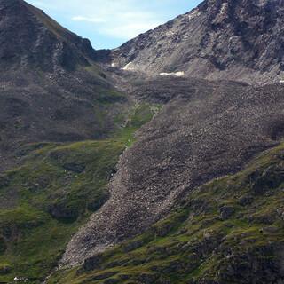 Der Blockgletscher im Hochebenkar bei Obergurgl - eine sichtbare Landschaftsform des Permafrosts