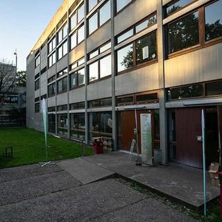 Der Veranstaltungsort, die FAU Nürnberg, von außen, Foto: JDAV/Silvan Metz